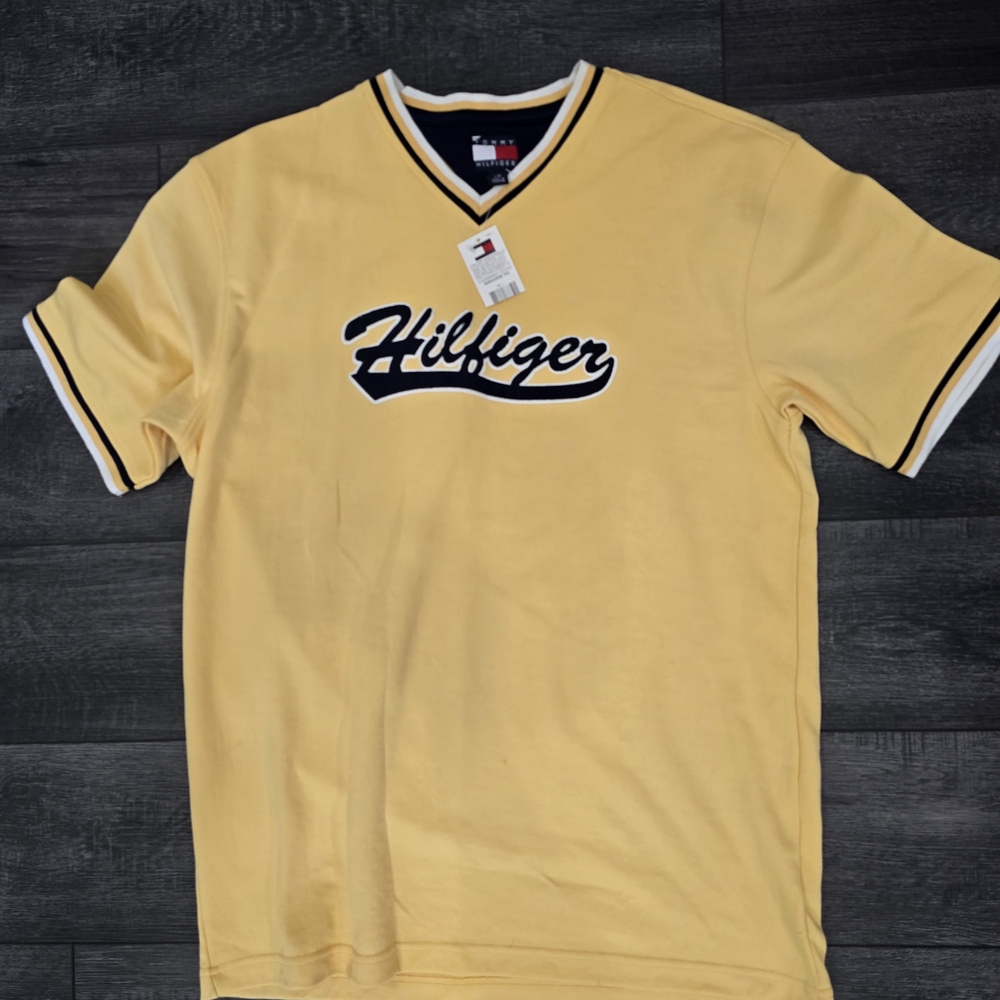 Tommy Hilfiger Yellow V-Neck Shirt
